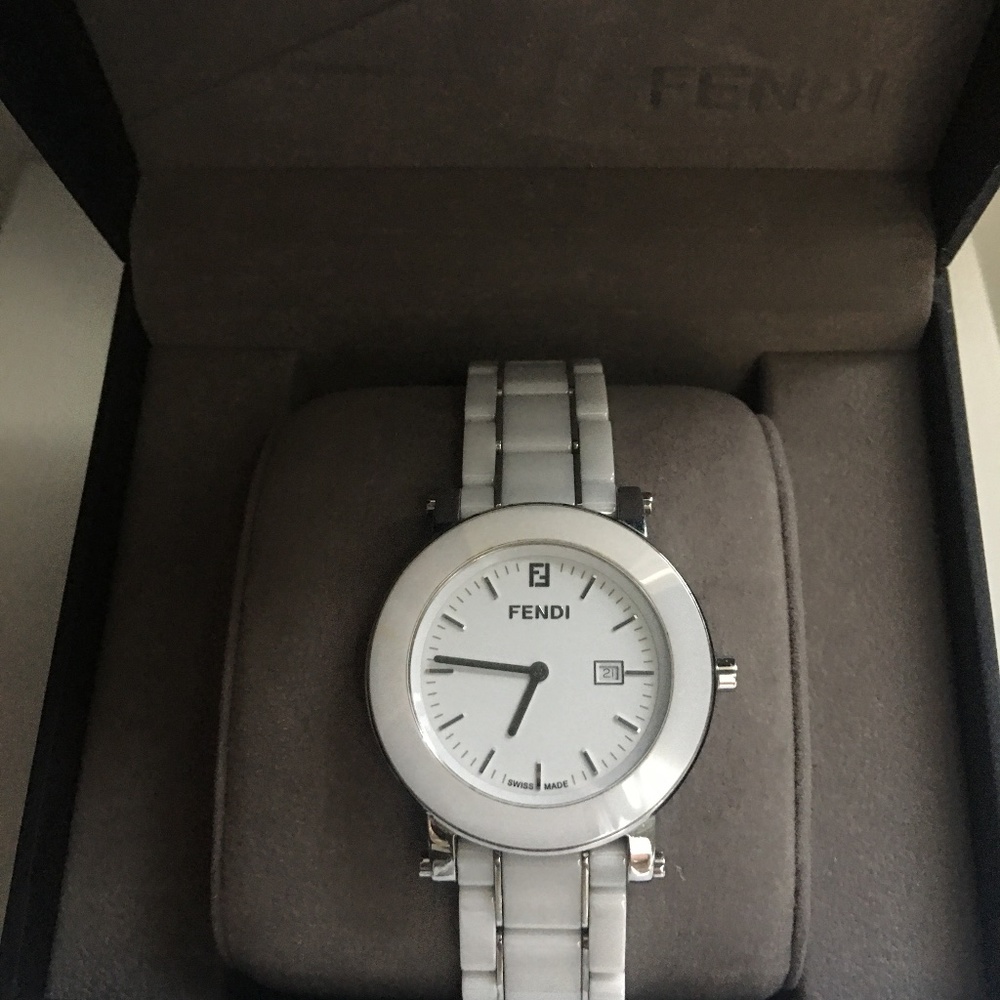 FENDI ceramic white watch